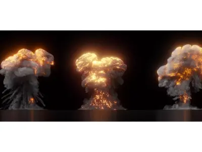 Fuel Explosion VDB-Pack 3D Model 3D model