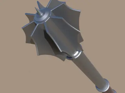 Steel Club Mace - Blunt Weapon Free low-poly 3D model