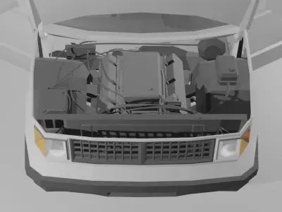 Low Poly Old SUV Free low-poly 3D model