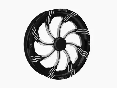 FTD Customs F35 Slasher BC dragster front wheel Low-poly 3D model