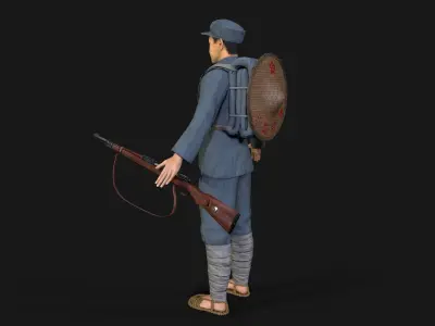 The eighth route army the red army new Low-poly 3D model