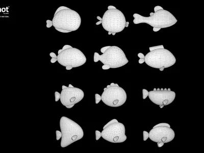 Fish Sea Collection Low-poly 3D model