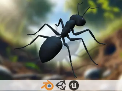Insect Garden Mighty VR Myrmidon 3D Ant Mode Low-poly 3D model