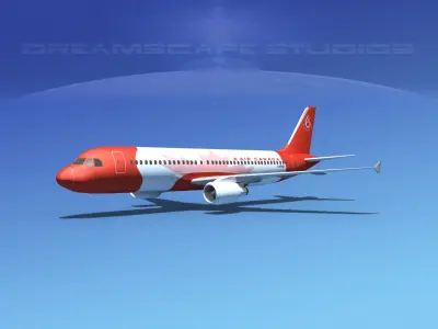 Airbus A320 LP Air Canada 65 Low-poly 3D model