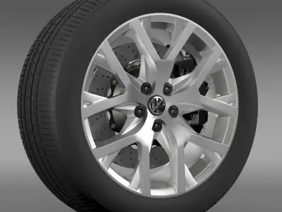 Volkswagen CrossPolo 2014 wheel 3D model