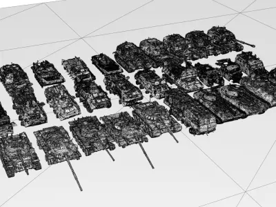Destroyed russian armored vehicles Vol2 3D model
