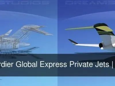21 Bombardier Global Express Private Jets 3D Model Collection