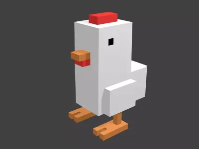 MineCraft Hen Free low-poly 3D model