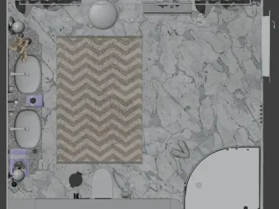 Bathroom Interior Scene Free 3D model
