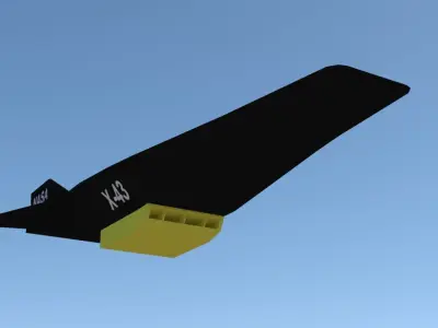 NASA X-43A HYPER X Low-poly 3D model