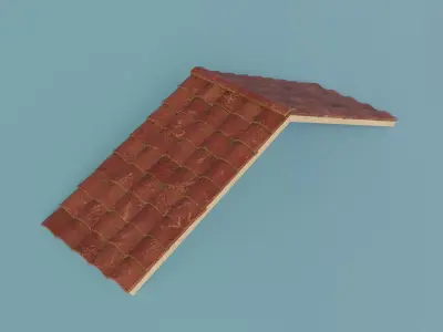Antique Temple Roof Low-poly 3D model
