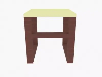 Small Table 5 Low-poly 3D model
