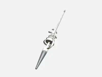 SciFi War Lance A06 Full White - Sci Fi Weapon Design Low-poly 3D model