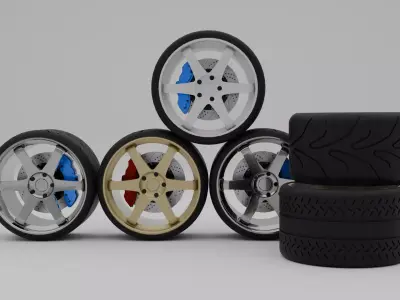 VOLK Racing TE37 Rim Free 3D model