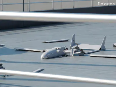 Mugin 5 Drone Crashed 3D model