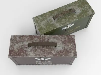 Ammoboxes AmmoCrate of Mmmunition Low-poly 3D model Free low-poly 3D model