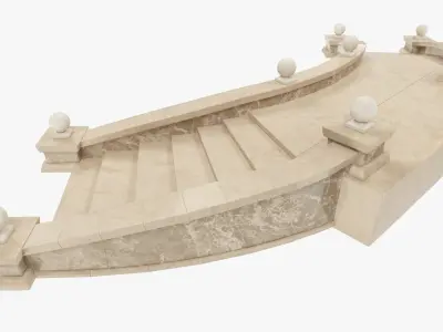 Palace Marble Staircase 3D model