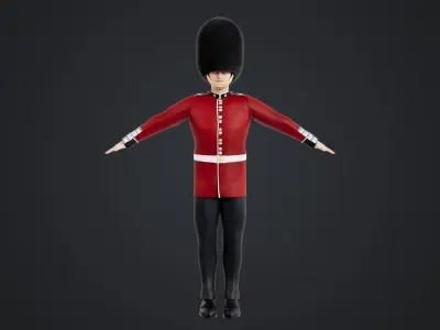 British honour guard Low-poly 3D model