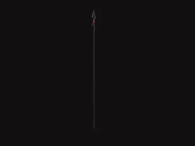 Medieval Spear Low-poly 3D model 9
