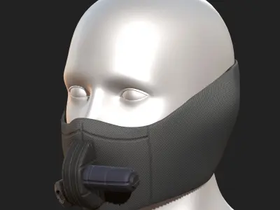 Gas mask helmet scifi fantasy armor hats military Low-poly Low-poly 3D model