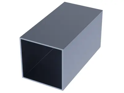 Extruded Aluminium Profile Enclosures Set for Square Tube Low-poly 3D model