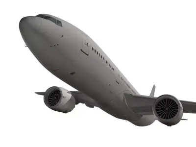 Boeing 777-200ER Generic white 3D model