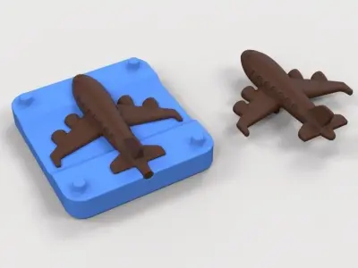 Chocolate Mold Airplane 3D print model