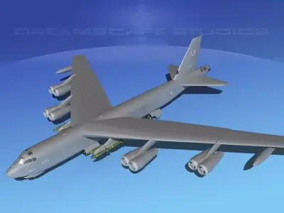 Boeing B-52G Stratofortress V03 3D model