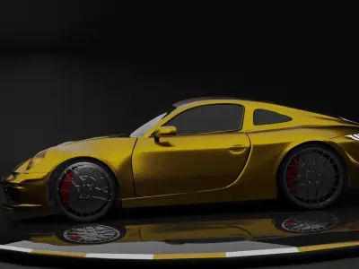 Low-poly Porsche 911 Free low-poly 3D model