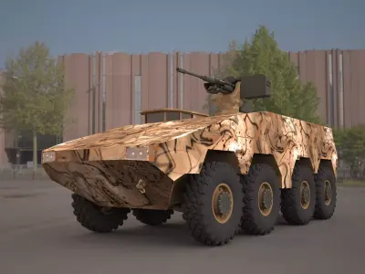  Boxer 8x8 military vehicle 3d model 3D model