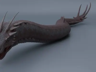 GIANT SNAKE Low-poly 3D model