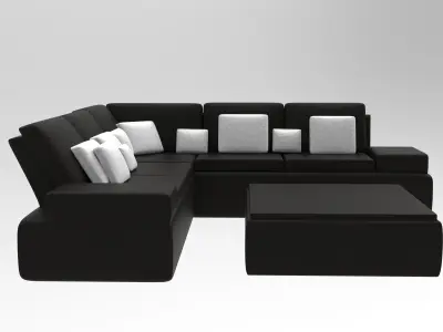 Sectional Sofa Free low-poly 3D model