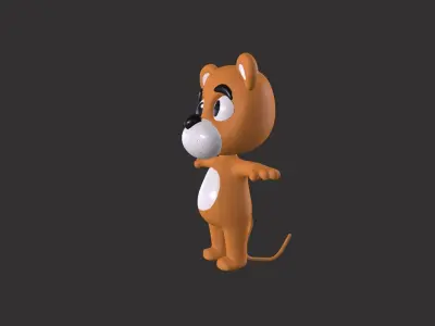 Cartoon 0012 Character Tiger Cute Low-poly 3D model