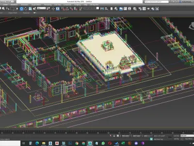 Indian temple 3D model with lumion effects 3D model