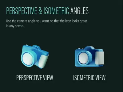 Commercial 3D Icons Low-poly 3D model