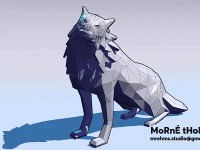Poly Wolf Free 3D model