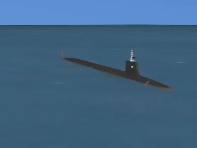 Virginia class SSN 777 USS North Carolina 3D model