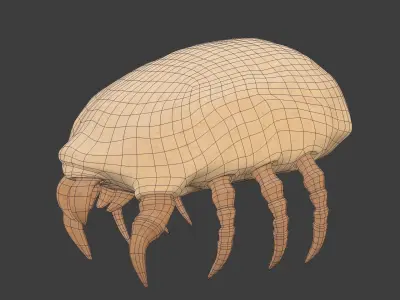 Dust Mite Low-poly 3D model