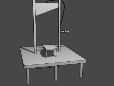 low poly head cutter Low-poly 3D model