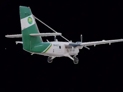 DHC 6-400 AIRCRAFT Low-poly 3D model