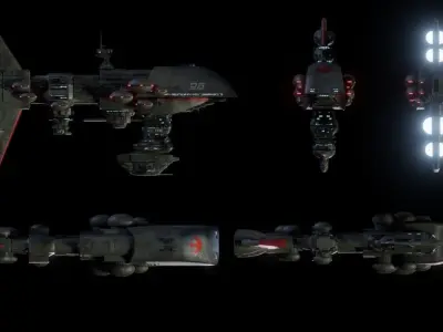 Rebel Assault Frigate Mk1 - Star Wars Legends Low-poly 3D model