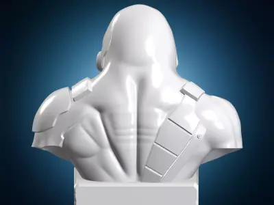 Cybernetic Gorilla Bust 3D Print Model 3D print model