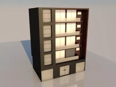 Building city Low-poly 3D model