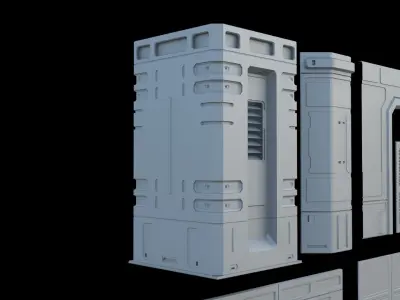 Sci-Fi Panel SET 2 3D model