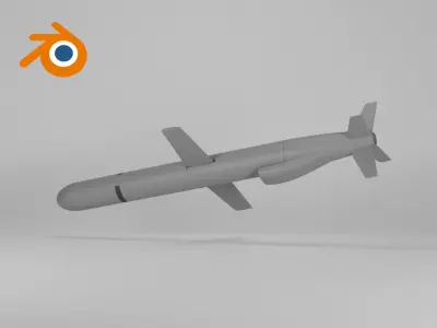 Tomahawk multi-purpose precision subsonic cruise missile 3D model