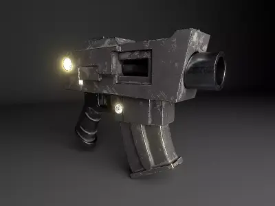 Bolt Pistol Low-poly 3D model