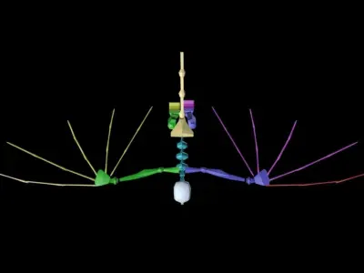 Flock of Birds - Pigeons - Rigged - Animated Low-poly 3D model