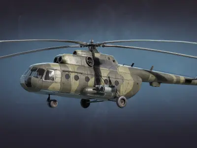 Mi-8 Military Low-poly 3D model