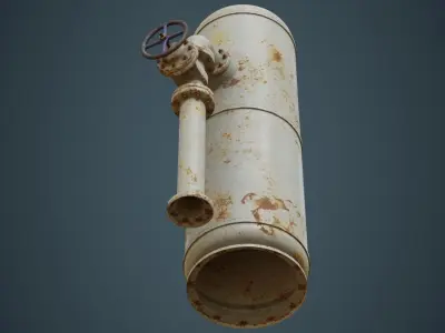 Indoor Gas Storage 1B Low-poly 3D model