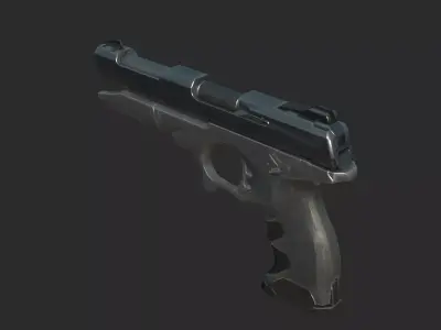 Future Sci-Fi Heavy Firearm Pistol 3D model